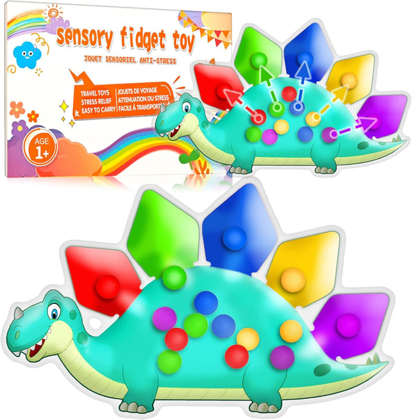 Dinosaur Color Sorting Sensory Toy Roadtrip Travel Essenstial for Toddler Boys Dementia