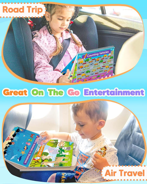 3 4 3-5, Toddler Busy Book Preschool Learning Activities, Montessori Educational Toys for year old Boy Girl Gifts