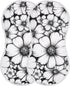 GOODOLD Black White Floral Muslin Baby Burp Cloths - Super Absorbent and Soft