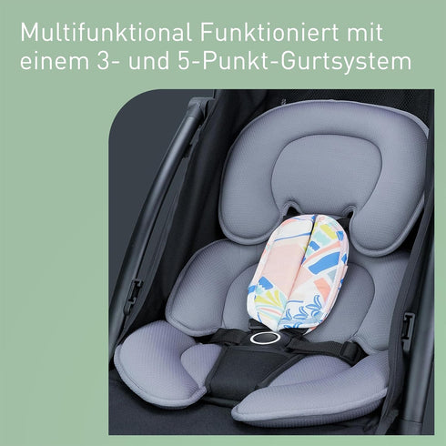 Infant Car Seat Insert Cushion Pad - Soft Head and Body Supports for Babies, Suitable for Car Seats and Strollers (Grey)