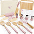 Set Wooden Cooking & Baking for Kids - Safe & Real Kitchen Tools Give Toddlers a Fun Cooking Experience - Durable