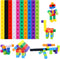SpriteGru Math Linking Cubes Set of 100 - Manipulative Connecting & Counting Snap Blocks for Early Math & Construction