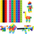 SpriteGru Math Linking Cubes Set of 100 - Manipulative Connecting & Counting Snap Blocks for Early Math & Construction