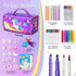 56 Set 4-6-8 4-8 PCS Washable Scented Markers with Glitter Pencil Case, Mermaid Unicorn Arts and Crafts for kids Kids