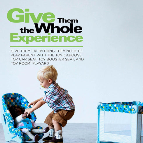 Joovy Toy Booster Seat & Doll Car Seat - Functional, Crash-Tested, Fits Dolls 12” to 22”