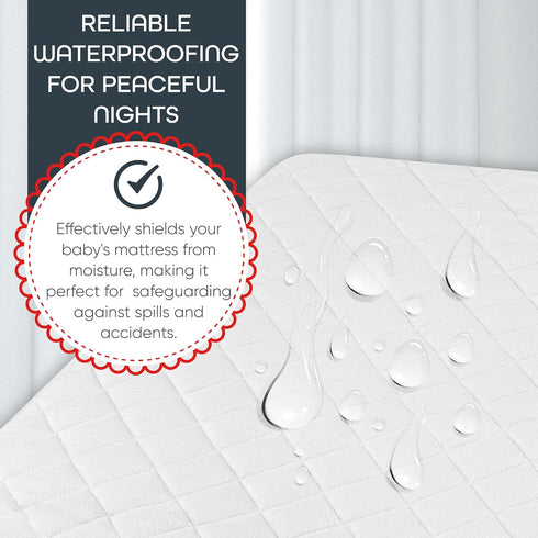 Cozy Masirs Crib Mattress Protector Cover - Comfortable, Breathable and Waterproof Material. Keep The Crib Mattress