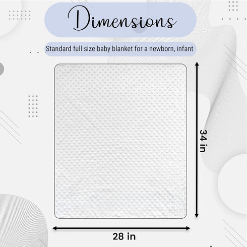 Monogrammed 28 34-inch Embroidered Blanket Baby Beautiful Large Personalized for Boys and Girls Soft Polyester
