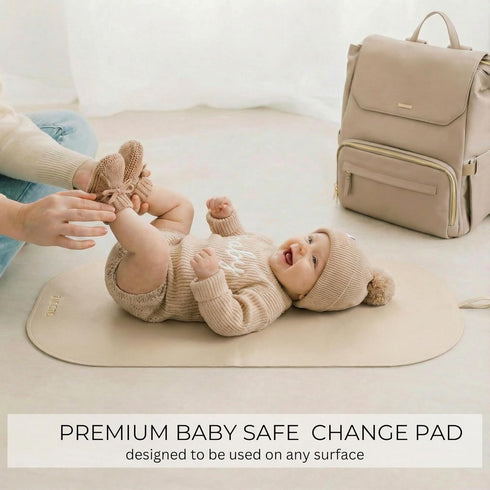 Beautiful Portable Baby Changing Pad - Wipeable and Easy to Clean Diaper Changing Mat - The Perfect Waterproof Vegan