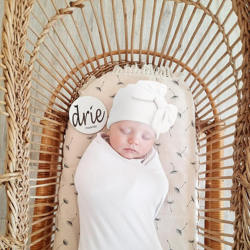 Set BQUBO Newborn Receiving Blanket Bow Hat Gloves Cotton Warm Baby Swaddle Blanket Wrap Baby Sleep Sack Shower Gift