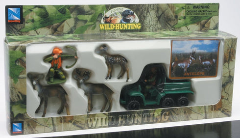 Playset Wild Hunting Assorted (You may receive Walleye , Rockmountainelk,Mallard, Antelope, Turkey, Moose,Deer or Pheasant)