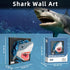 Set 3D 2166PCS Mini Building Blocks Shark Mural - Cute Animal Wall Art Shark Craft Kit Micro Mini Block Bricks Creative