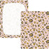 CZXW 52" 28" Leopard Yellow Pink Crib Sheets Fitted x Natural Cotton Soft & Breathable for Baby Crib Mattress