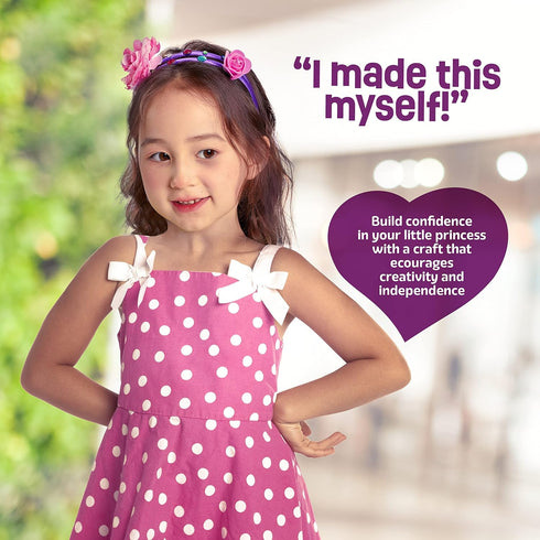 Pretty Me 5-12 Headband Making Kit for Girls - Arts & Crafts Easter Gift - Make Your Own Fashion Headbands for Kids