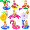 9Pcs Doll Swimming Pool Inflatable Float, Flamingos, Donuts, Pineapples, Shells, Crabs, Rabbit Drink Holder