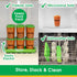 Sprout Cups 6 Pack 4oz Baby Food Storage Containers with Write What You Want Lids, - Reusable, Stackable, Leakproof