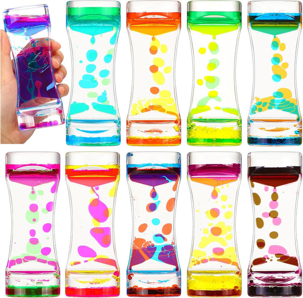Motionchic 10 Pack Liquid Motion Bubbler Timer for Teens and Adults Calming Fidget