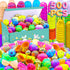 RALLYPANDA 500Pcs Empty Plastic Easter Eggs Bulk, Include 20 Golden Eggs, Fillable