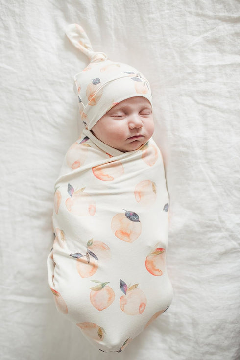Copper Pearl Large Premium Knit Baby Swaddle Receiving Blanket - Caroline