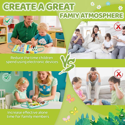 Aurasys Busy Book for Toddlers - Farm Montessori Toys Busy Board for Boy Girl Gifts Educational Learning Activity Book