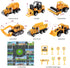 Toddler Construction Toys Car Transport Vehicle with Play Mat, Die-cast Alloy Engineering Gifts for Kids