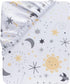 Little Star White Celestial Microfiber Fitted Crib Sheet by Bedtime Originals