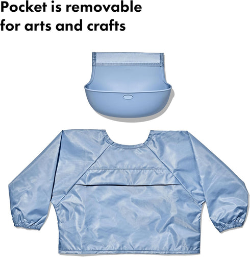OXO Tot Roll-Up Bib with Sleeves for Mess-Free Feeding