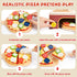 3+, Playset 3 4 5 6 Wooden Pizza Toy - Montessori Pretend Play Food for Ages Educational Learning Toy Wooden with Bake