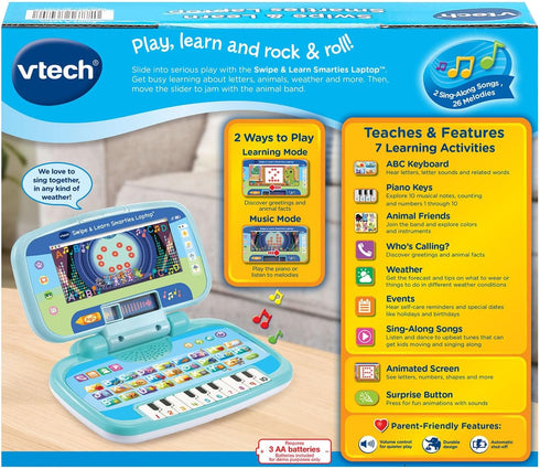 VTech Blue Smart Laptop for Kids - Interactive Learning Toy