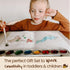 Honeysticks Non-Toxic Watercolor Paint Set for Kids, 8 Vibrant Colors with Brush, Natural Ingredients