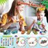 faentwc Dinosaur Painting Toys for Kids 5-7: 2 in 1 Dino Arts Painting Kits and Pull Back Cars Toy for Boys and Girls