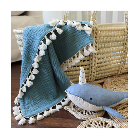 Crane Baby Toys for Boys and Girls, Comforting Plush Stuffed Animal, Narwhal