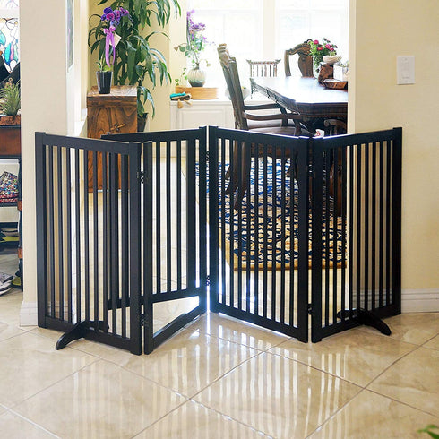 WELLAND Support Feet for 360 Degree Configurable Gate Collection, Espresso, A Pair