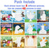 6PCS 4-8 48 Bible Paint by Stickers for Kids Ages VBS Crafts Sticker by Number Puzzle Activity Book Christian Gift
