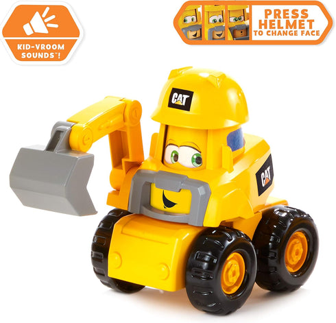 CAT Construction Toys, Junior Crew Excavator EduCATional Vehicle with Kid Sounds and Animated Face for Ages 2+