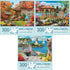 Bits and Pieces Value Set of Three 300 Piece Jigsaw Puzzles for