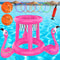Pool Toys for Kids Adults, Inflatable Pool Basketball Hoop & Ring Toss Game, 2-in-1 Floating Outdoor Party Water Toy
