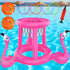 Pool Toys for Kids Adults, Inflatable Pool Basketball Hoop & Ring Toss Game, 2-in-1 Floating Outdoor Party Water Toy