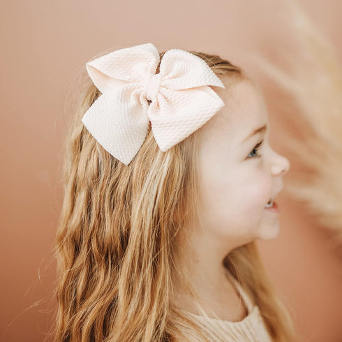 Prohouse 30 PCS Baby Girls Hair Bows Clips Barrettes, Waffle Hair Accessories with Alligator Clip for Toddlers, Kids
