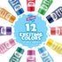12 Pack Tub Works Bath Paint Soap, | Non-Toxic, Washable Bathtub Paint for Toddlers & Kids | Finger Paint in the Tub |