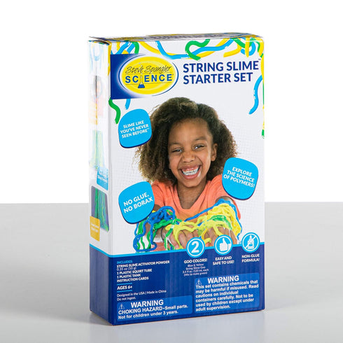 Steve Spangler Science String Slime Starter Kit, Blue and Yellow (3.4 oz. each) DIY Slime Kit