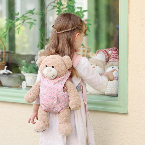 GAGAKU Baby Doll Carrier for Toddler Toy Baby Carrier for Dolls Accessories Doll Carrier for Little Girls - Pink (Pear