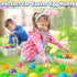 3.15'' 36 6 V-Opitos Big Fillable Plastic Eggs, PCS Bulk Empty Easter Eggs in Colors for Egg Hunt, Surprise Eggs