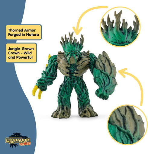 6 7+ 70151 schleich Eldrador Creatures - Jungle Emperor Action Figure with Movable Arms and Shield - Tree Beast Toy