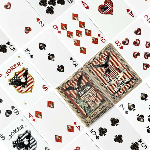 250th American Anniversary Themed Playing Cards, Standard Index, Premium Plastic Waterproof Poker Cards Including