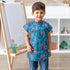 3-7 Bumkins Short Sleeve Smock, Toddler Reusable Waterproof Bib for Girls and Boys Ages Years, Junior Childrens, Kids