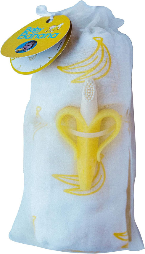 Blanket Gift Set - Baby Banana Infant Training Toothbrush Yellow and Soft,