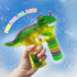 Upgraded Dinosaur Bubble Gun, Leak-Free Automatic Bubble Blower & Maker for Toddlers & Kids, Includes Batteries &