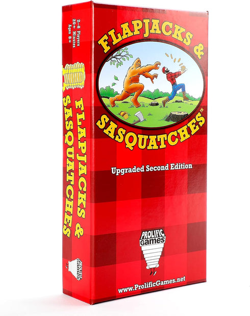 Prolific Games Flapjacks & Sasquatches, Upgraded 2nd Edition Family Card & Dice Game for 2-8 Players