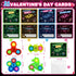 24 Pack Shemira Valentines Day Cards for Kids School Classroom Exchange, Valentines Cards with Light Up Fidget Spinners