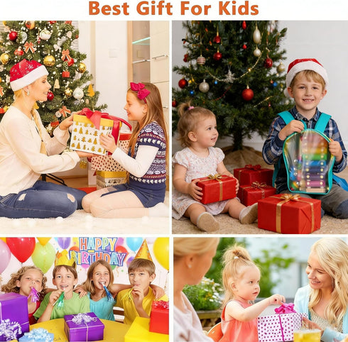 Kids Musical Instruments, INLAIER Toddler Wooden Percussion Instruments Tambourine Xylophone Toys for Kids Children